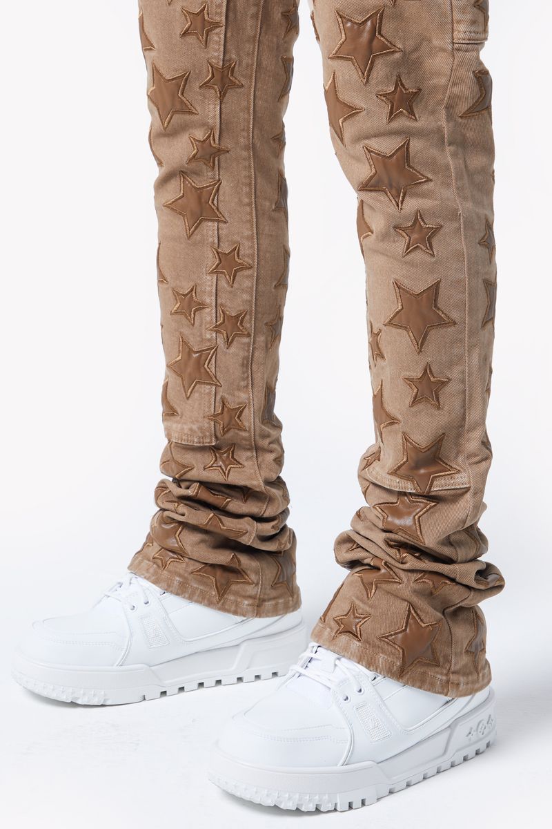 Guapi - Oak Brown Stars Denim Jean