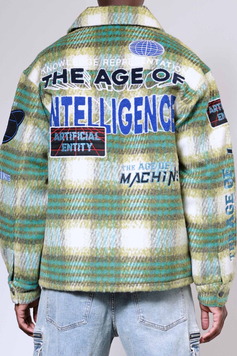 First Row - “POST HUMAN” Flannel Jacket