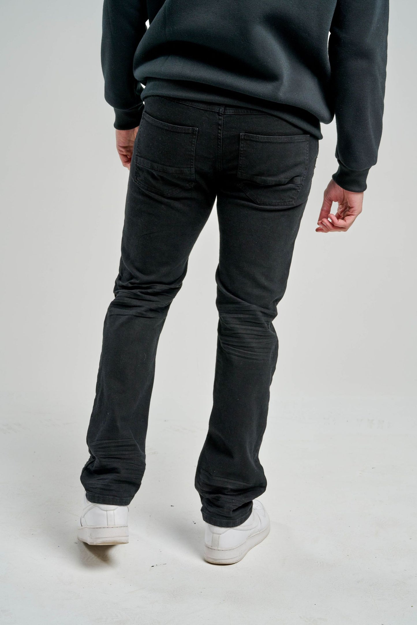 Spark - "SLIM FIT" STRETCH JEANS WITH 3D CRINKLE & RIP/REPAIR