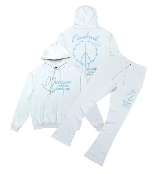 Civilized -  No Love Flare Stacked Jogging Outfit