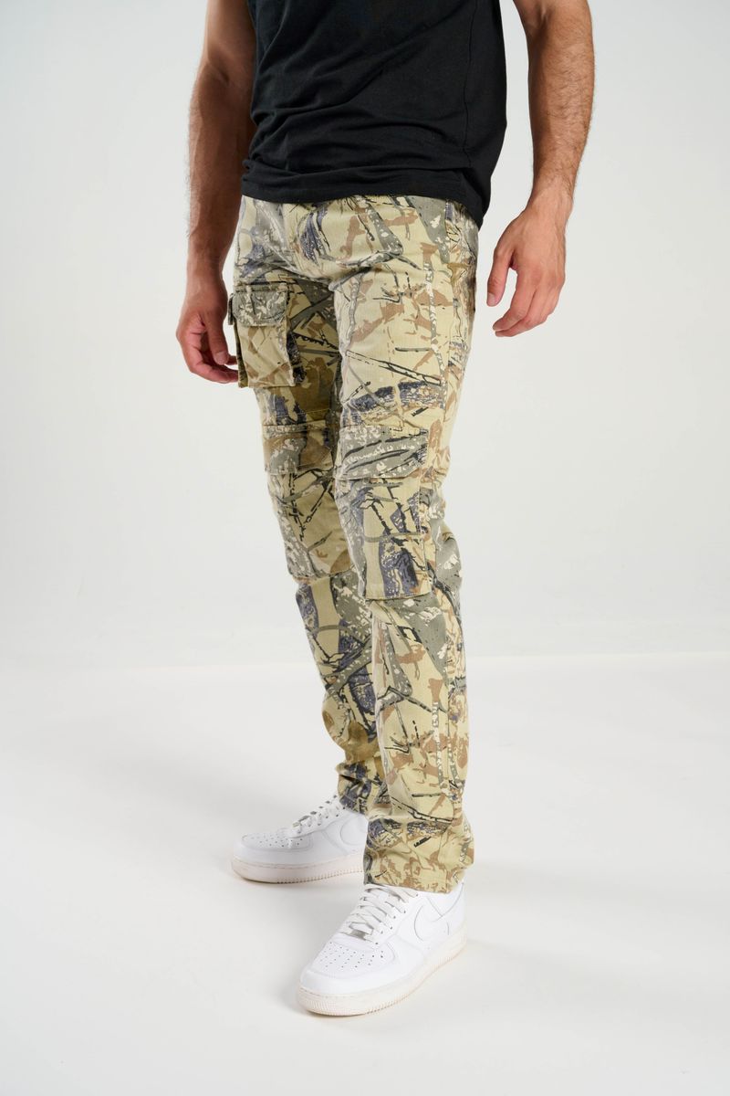 Taker - "SLIM STRAIGHT" CAMO PANTS WITH MULTI POCKETS