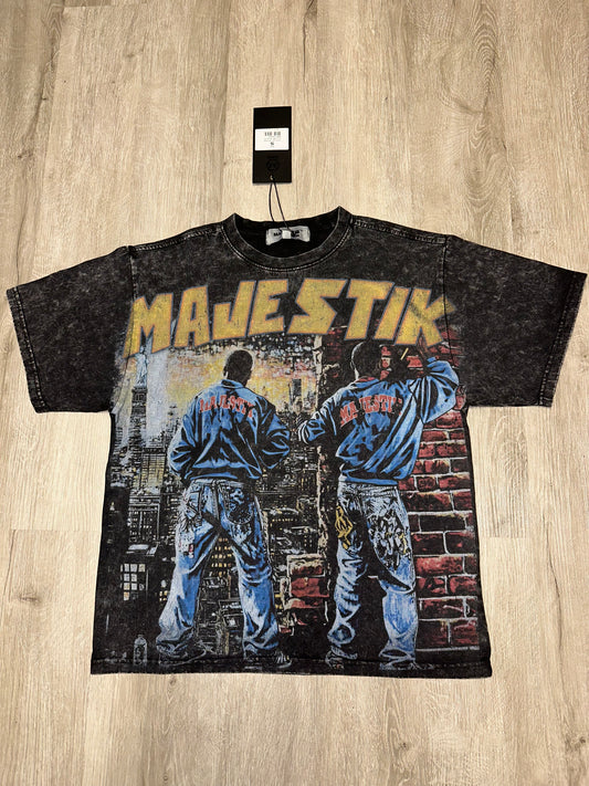 Majestik - MEN’S GARMENT DYED PRINT TEE