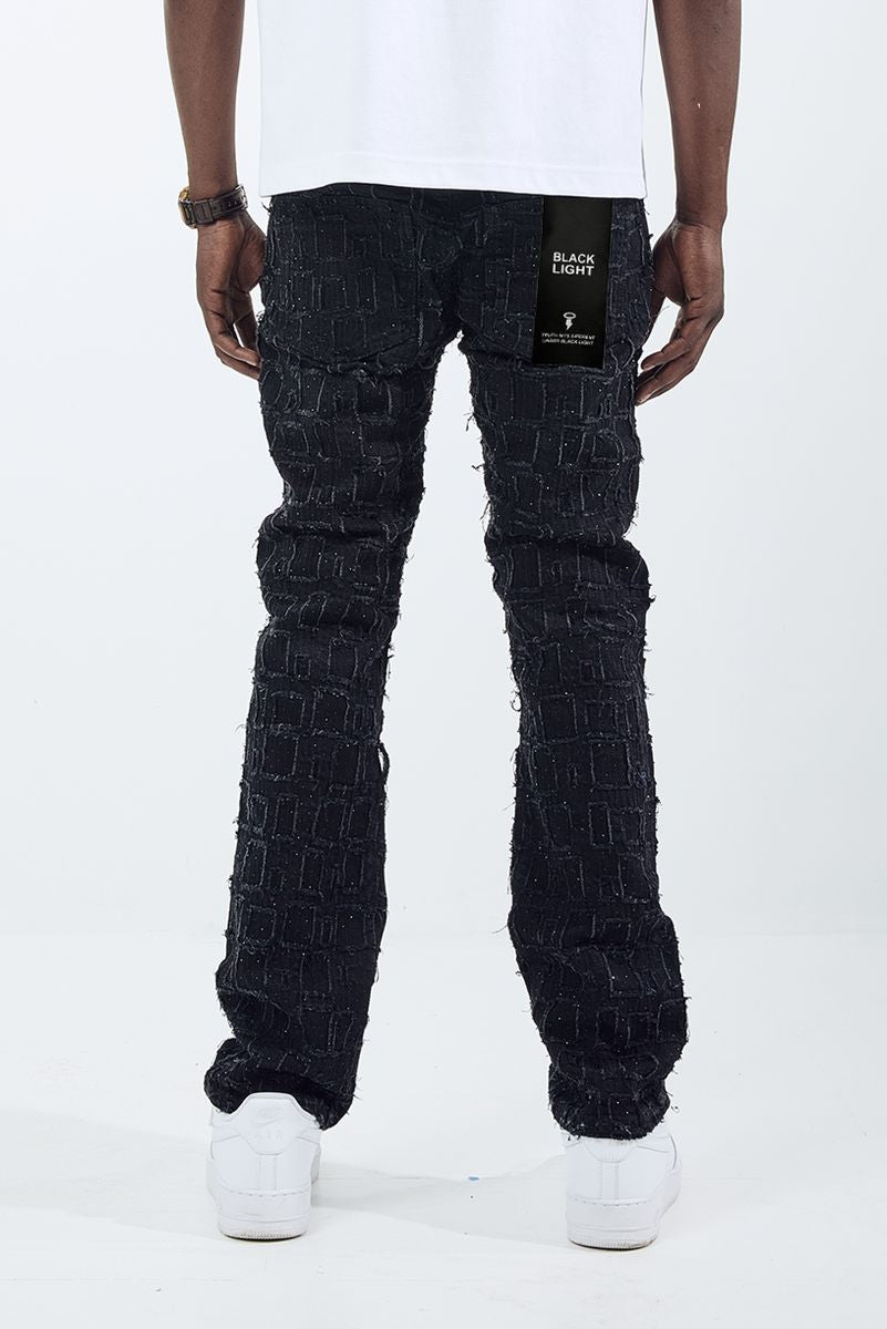 BLCK Light - MEN'S STRAIGHT FIT PATCH WORK JEANS
