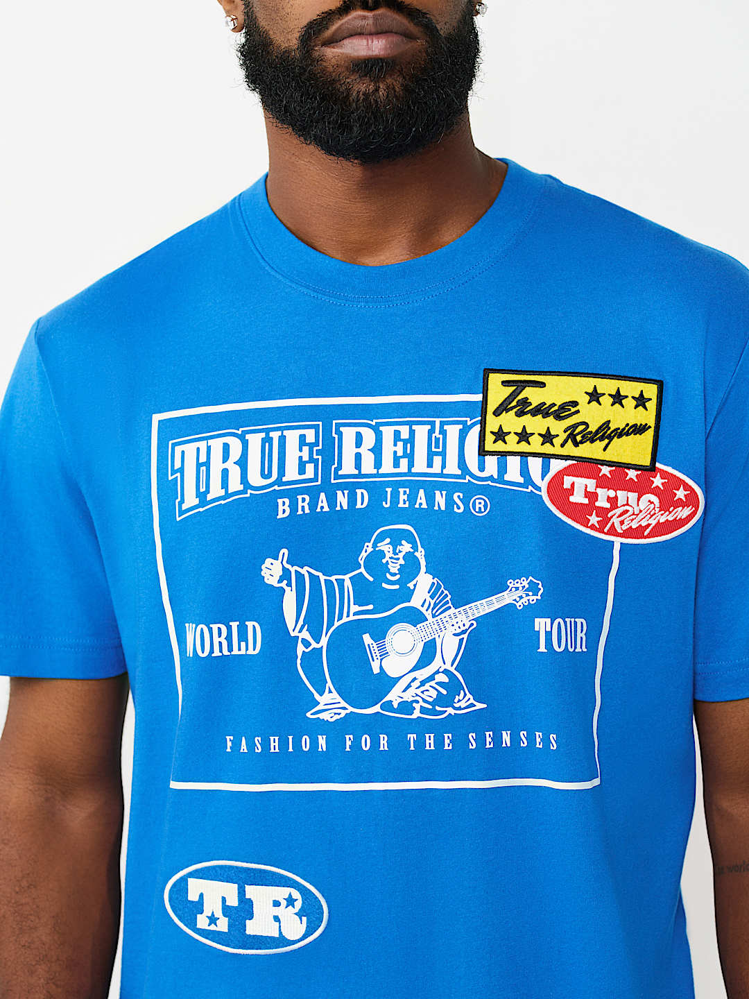 TRUE RELIGION - World Tour Logo Patch Heavyweight Shirt