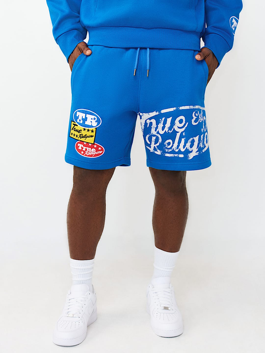 TRUE RELIGION - World Tour Logo Patch Heavyweight Shorts