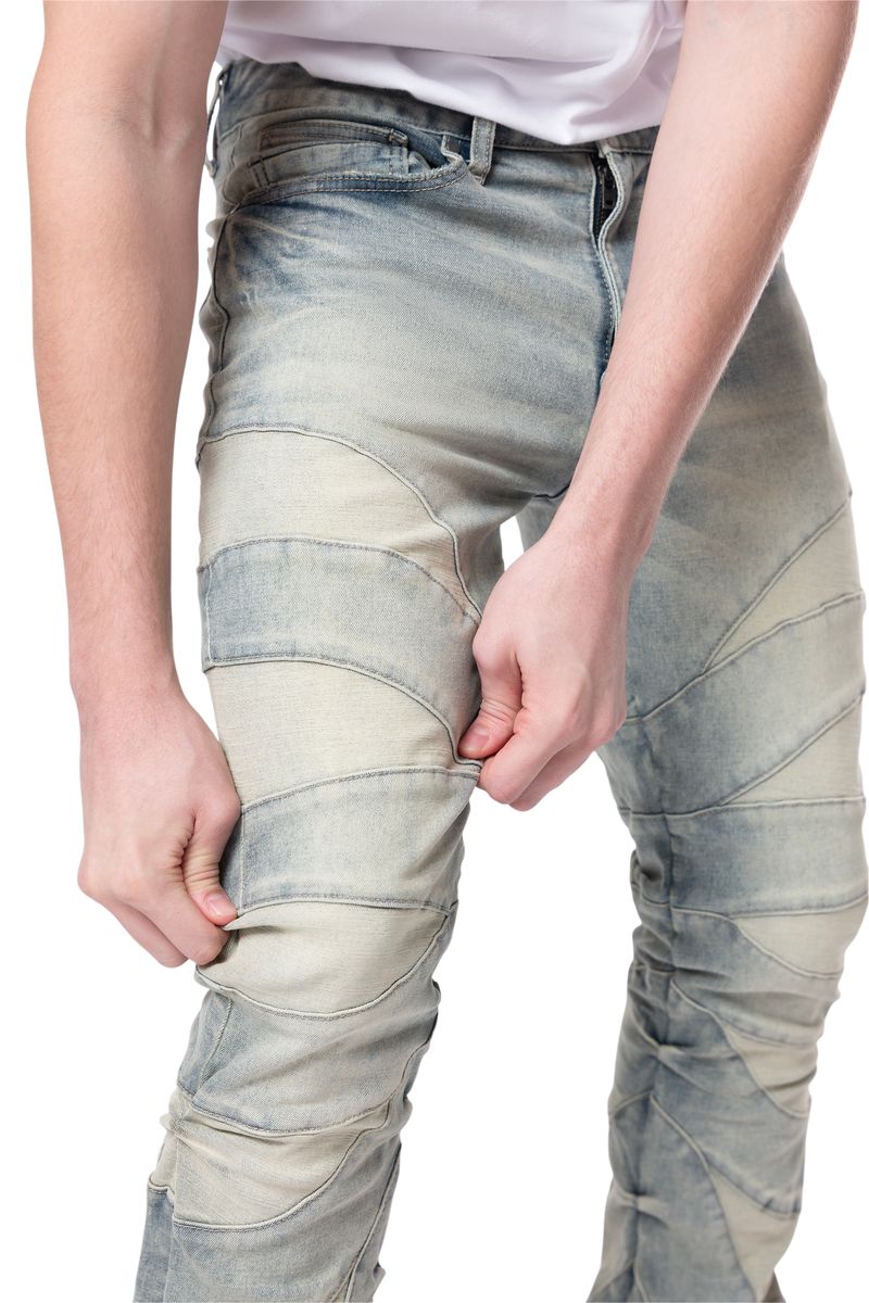 Smoke Rise - HALF-MOON INSERT PIECED JEAN