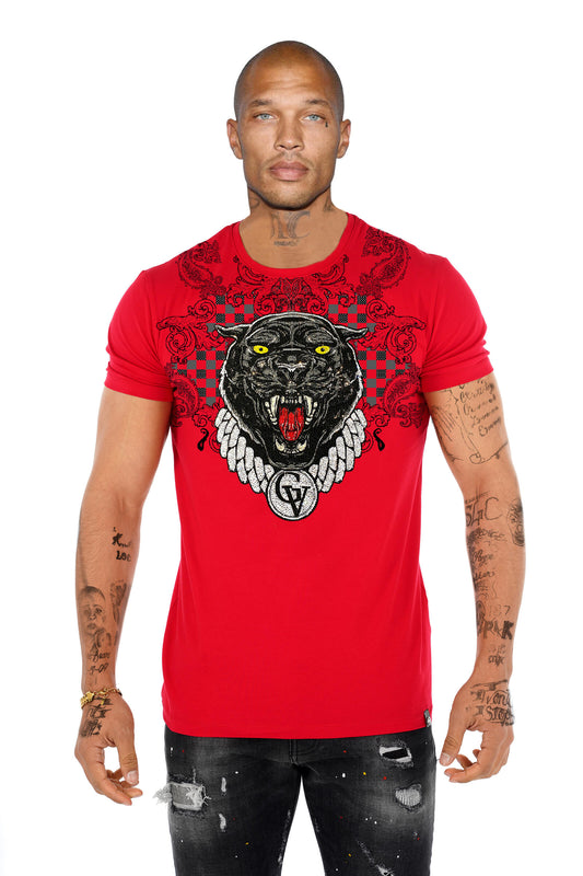George V - Jaguar Rhinestone T-Shirt