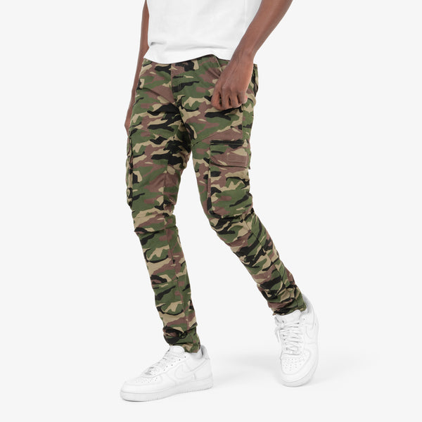 Copper Rivet - Woodland Camo Cargos Jean