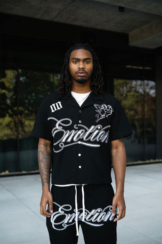 Mixed Emotion - Black Signature Short Set