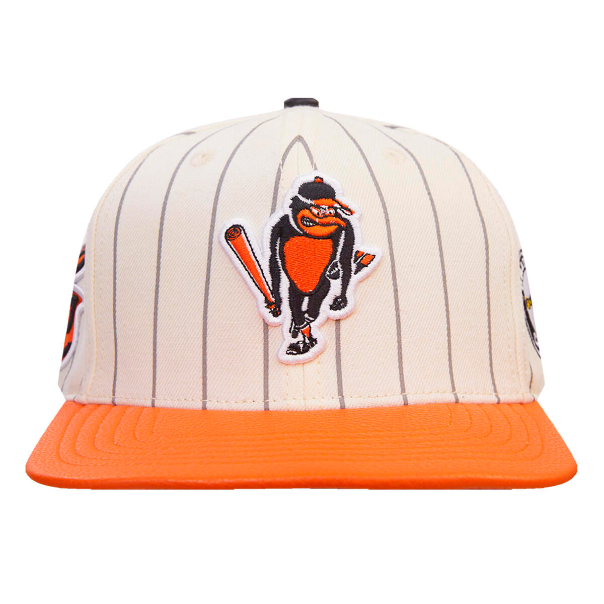 Pro Standard- BALTIMORE ORIOLES PINSTRIPE Leather Snapback Hat