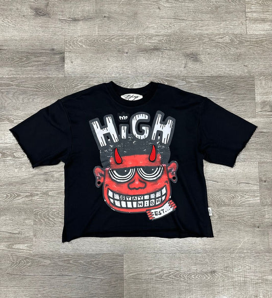 BKYS - "Stay High" F-Terry Cropped T-Shirt