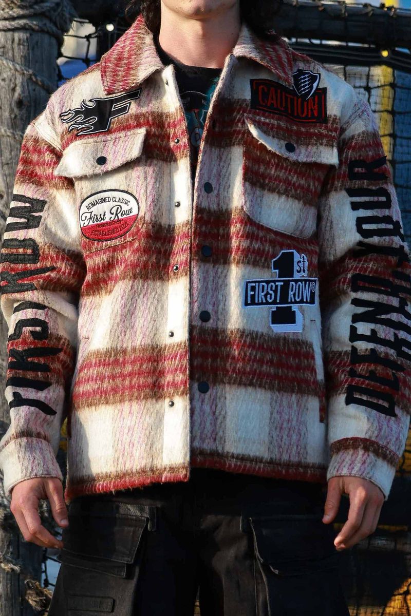First Row - “CAUTION NOT SO QUIET” Flannel Jacket