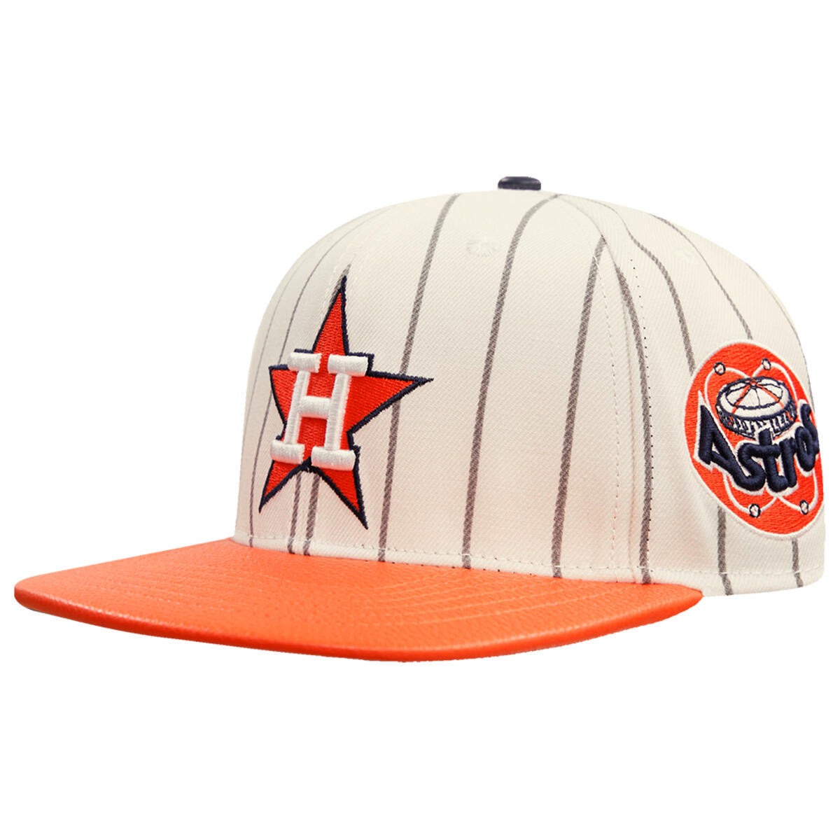 Pro Standard- HOUSTON ASTROS PINSTRIPE Leather Strapback Hat