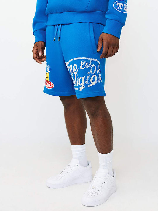 TRUE RELIGION - World Tour Logo Patch Heavyweight Shorts