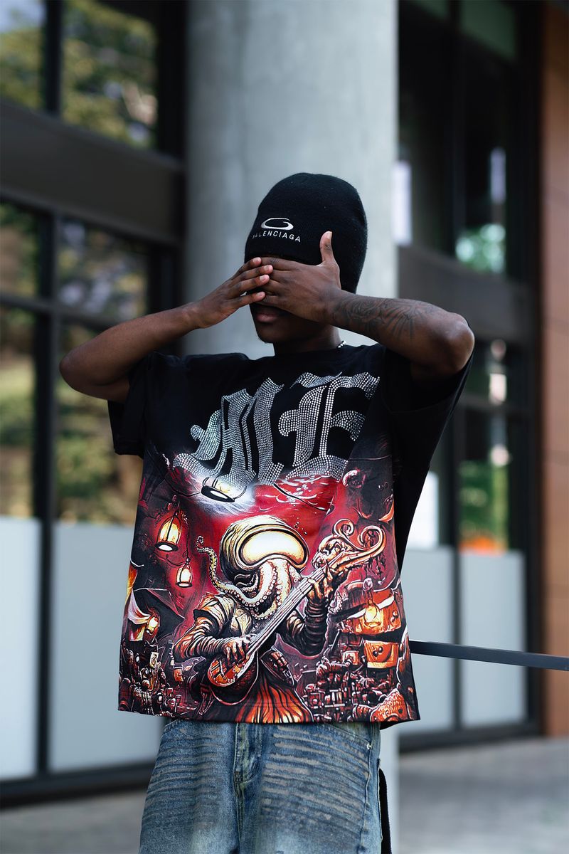Mixed Emotion - Octopus Rhinestone Tee