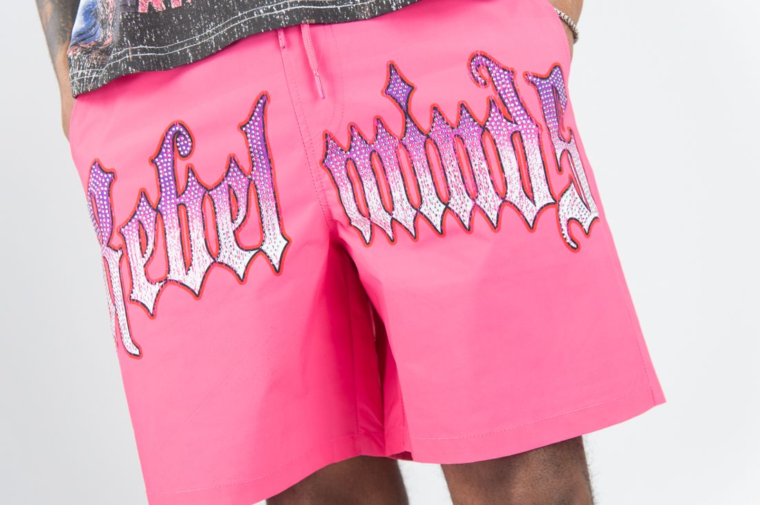 REBEL MINDS - RM TOWN RHINESTONE Short Set