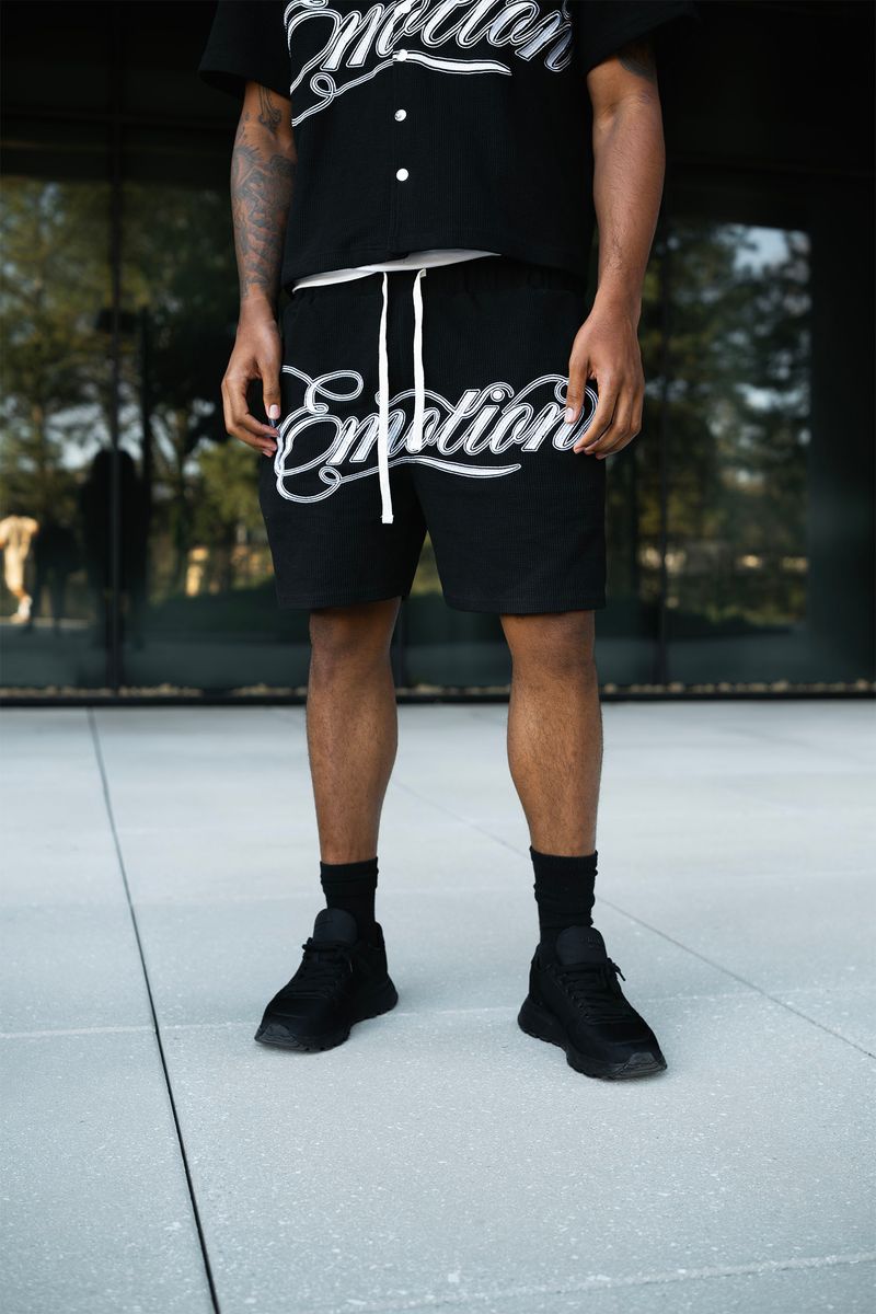 Mixed Emotion - Black Signature Short Set