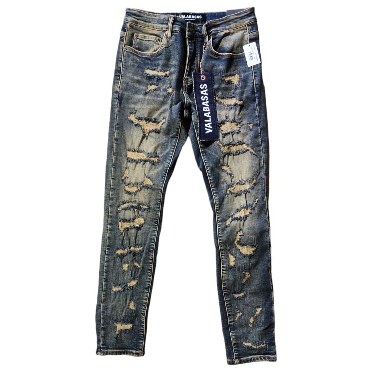 VALABASAS - "BREACH" DARK VINTAGE WASH SKINNY JEAN