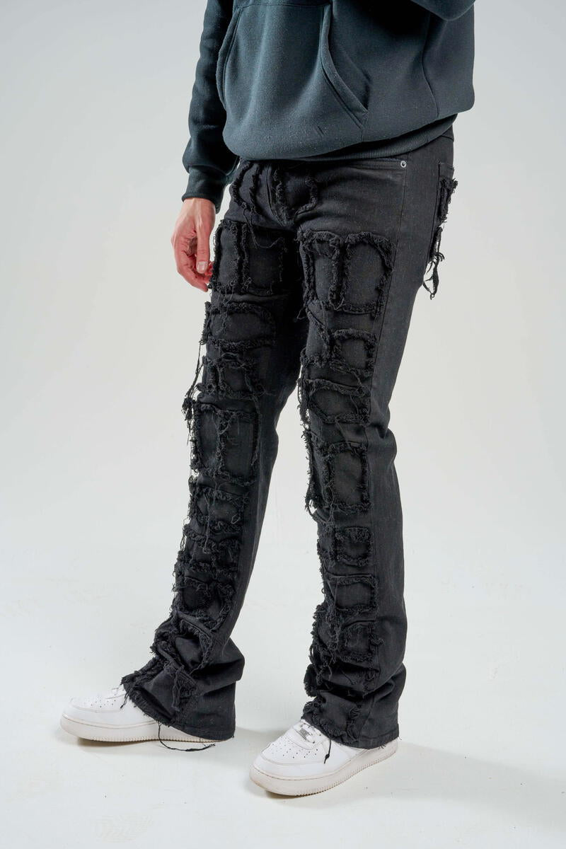 Taker - PREMIUM STRETCH STACK PANTS WITH MULTI PATCH