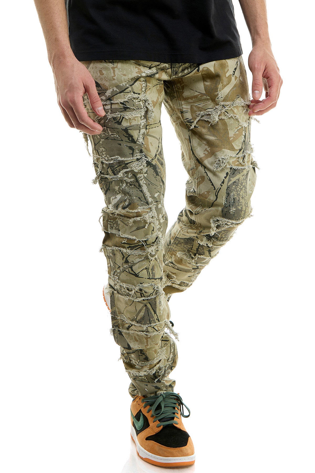 KDNK - Hunting Camo Patched Jeans