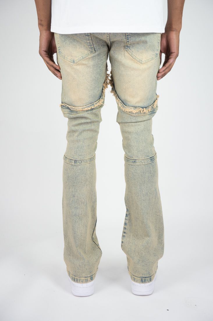 BLCK Light - MEN'S FLARE FIT PREMIUM WASH DENIM
