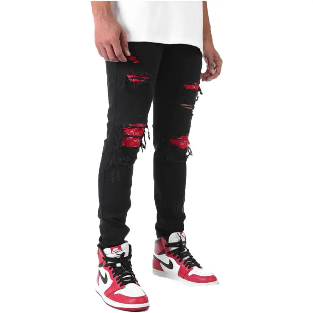 KDNK - CONTRAST UNDER PATCHED JEANS SKINNY FIT