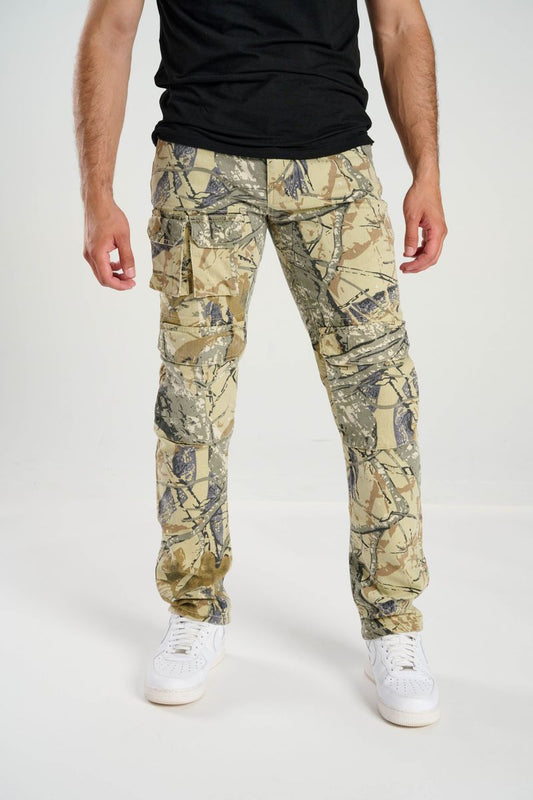 Taker - "SLIM STRAIGHT" CAMO PANTS WITH MULTI POCKETS