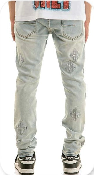 KDNK - SIGIL RHINESTONE SKINNY JEANS