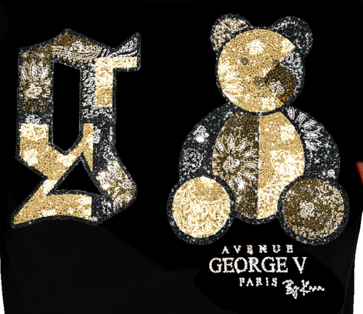 George V - Bear Rhinestone T-Shirt