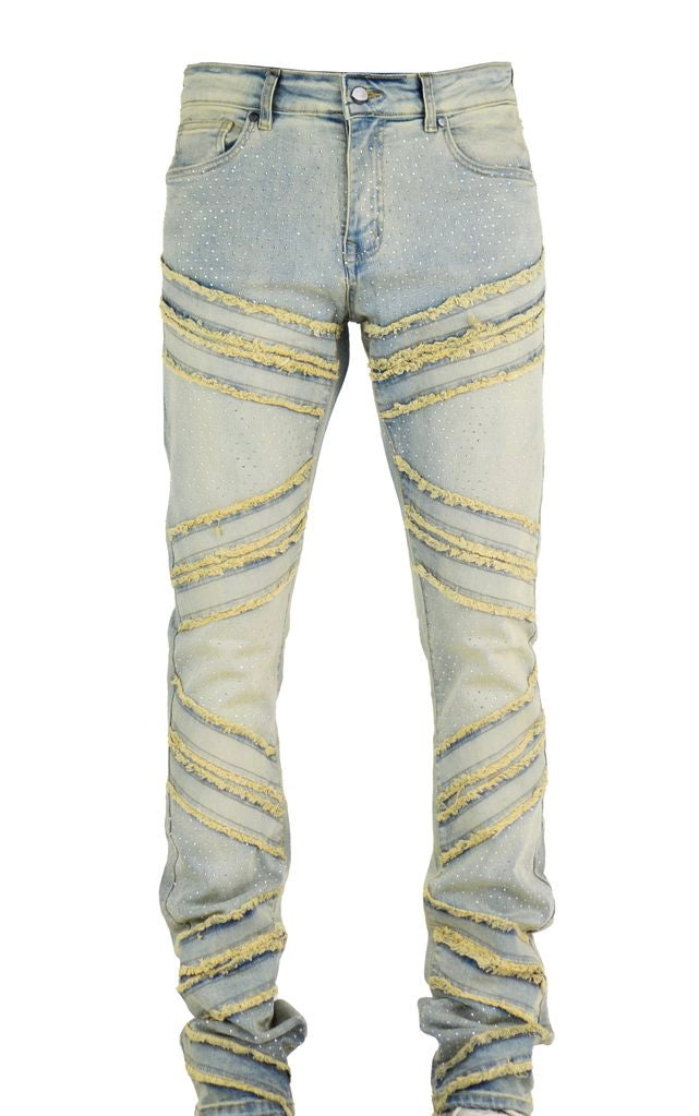Focus - Rhinestone Denim Jean