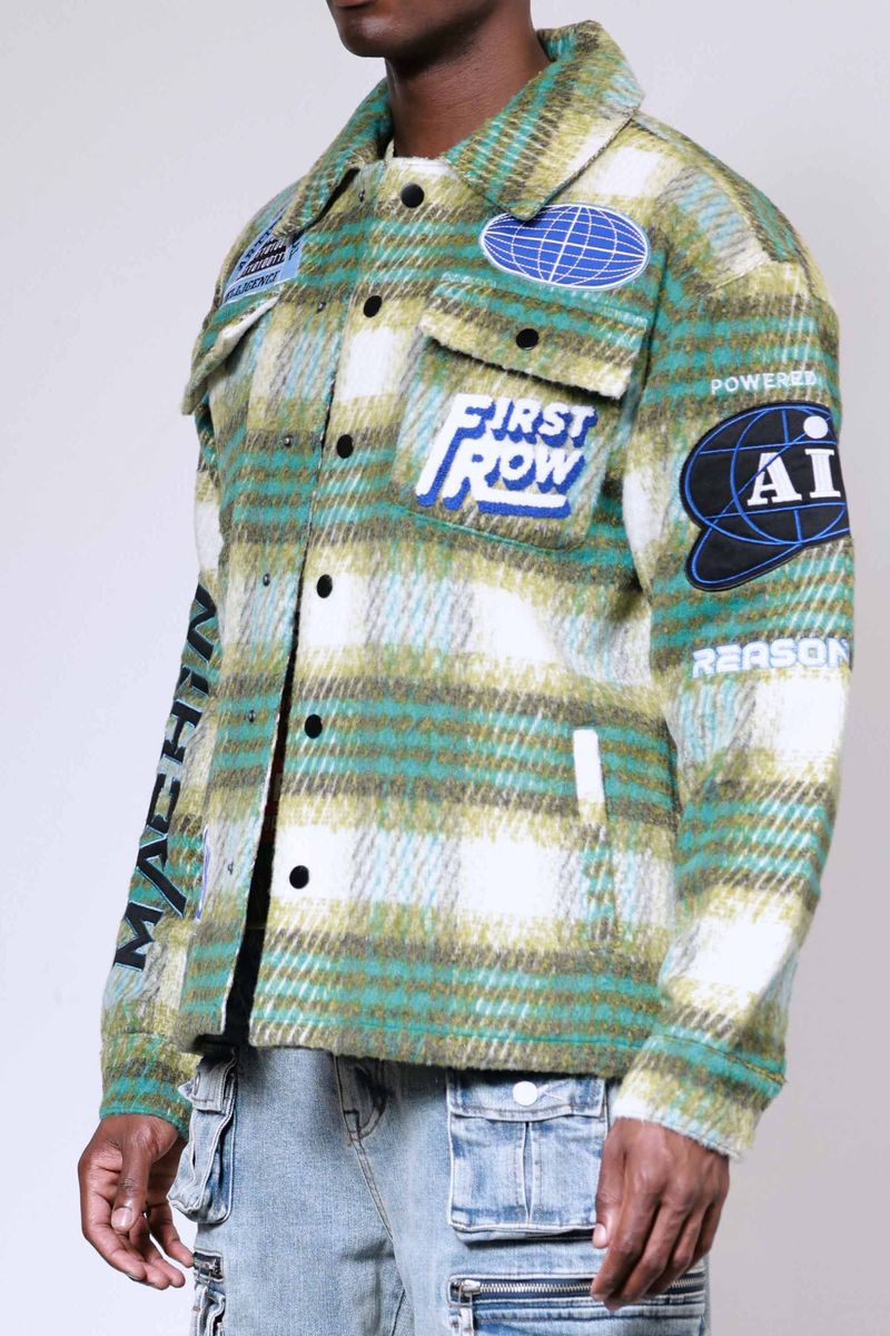 First Row - “POST HUMAN” Flannel Jacket