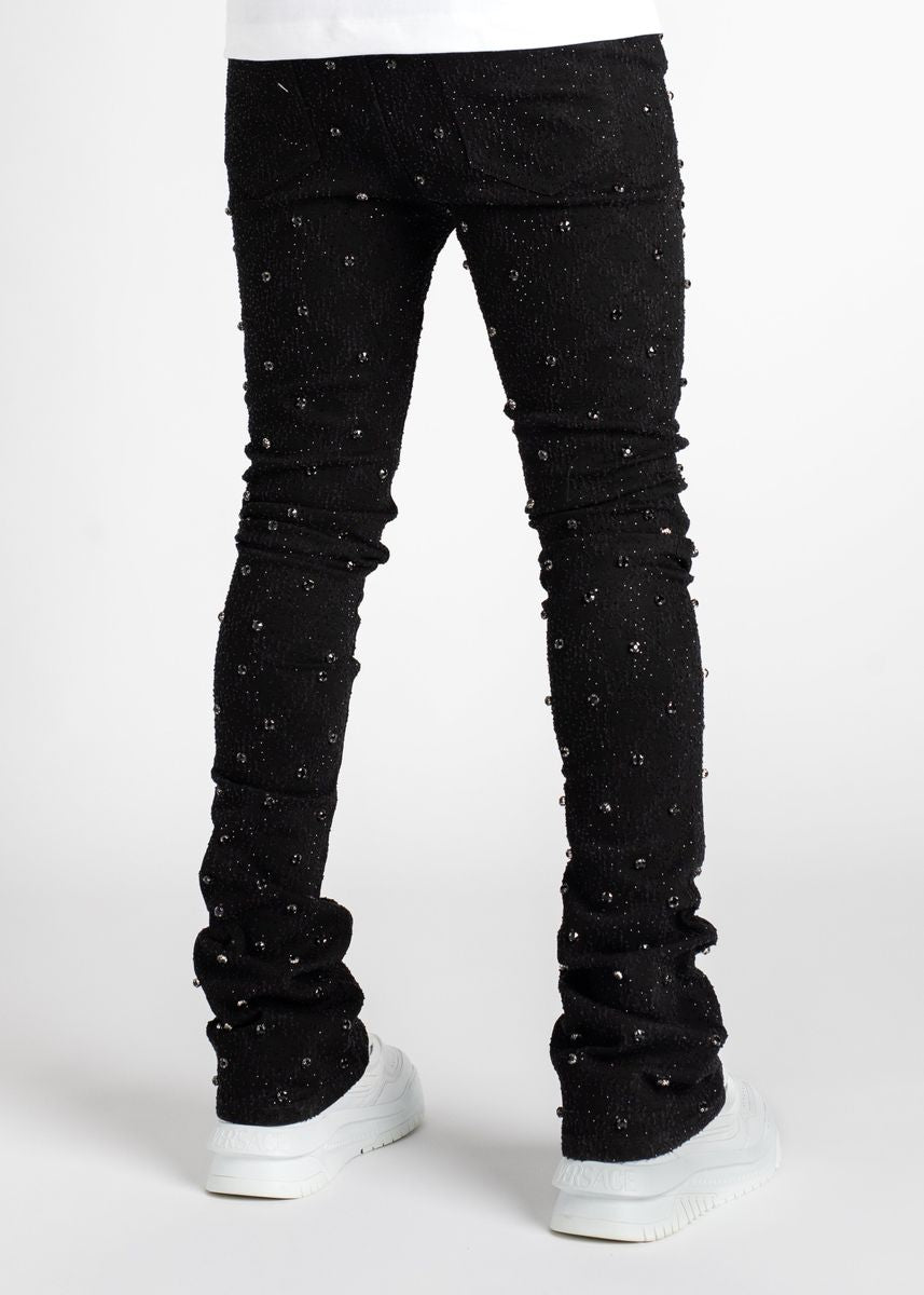 GUAPI - All Black Embellished Denim Jean