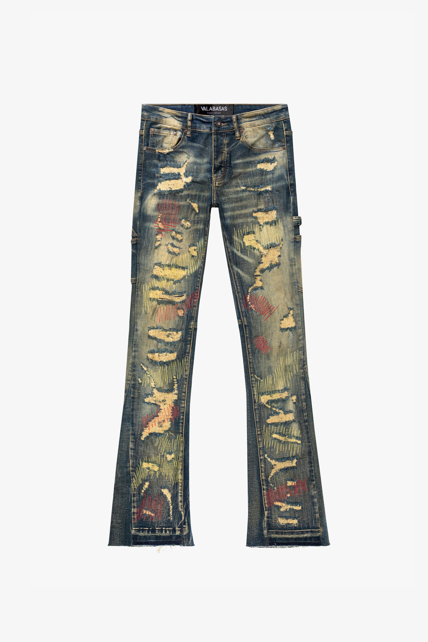 Valabasas - "ZERO” DIRTY VINTAGE WASH STACKED FLARE JEAN