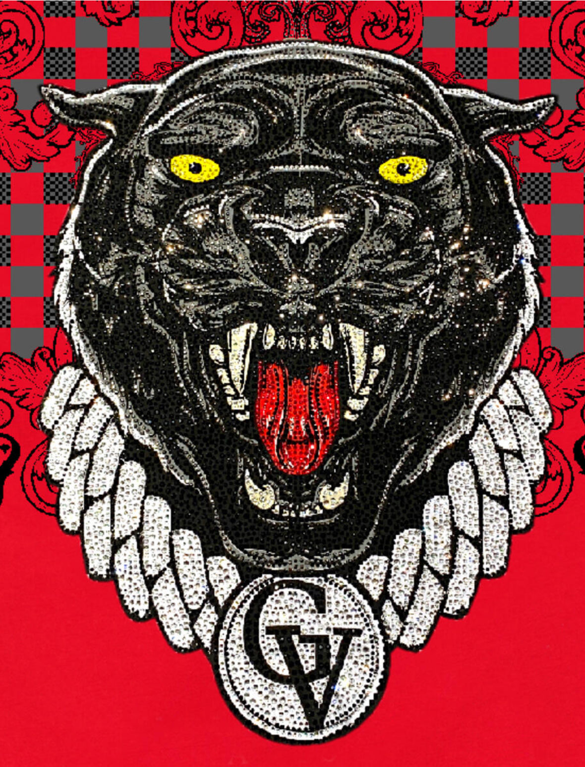 George V - Jaguar Rhinestone T-Shirt