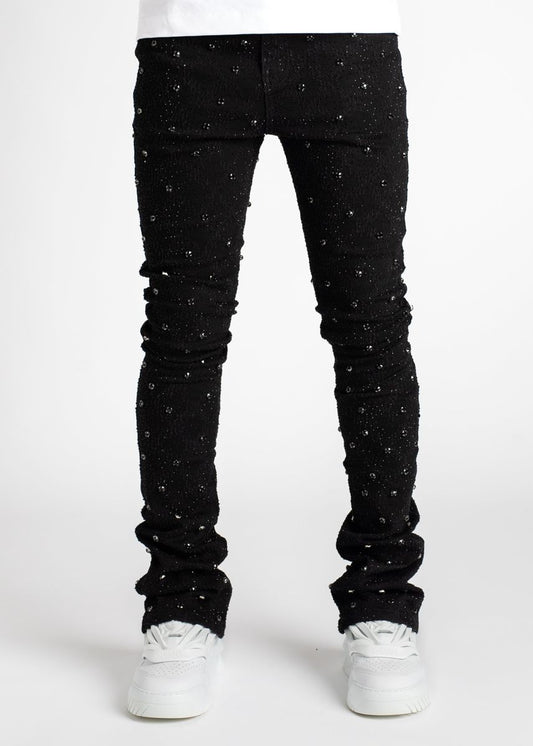 GUAPI - All Black Embellished Denim Jean