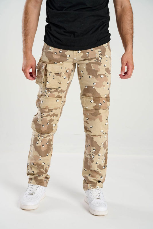 Taker - "SLIM STRAIGHT" CAMO PANTS WITH MULTI POCKETS