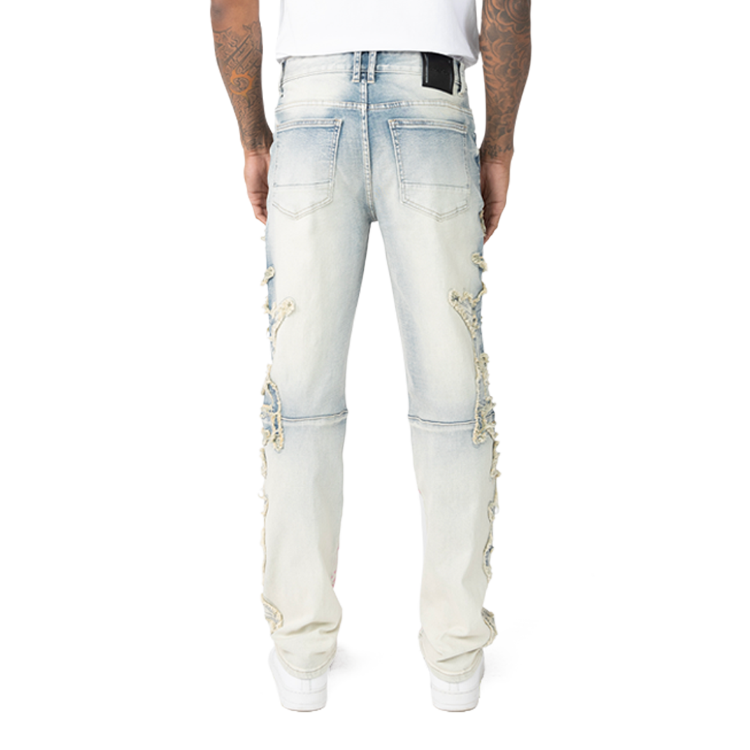 Smoke Rise - FRAY PATCH FASHION JEANS