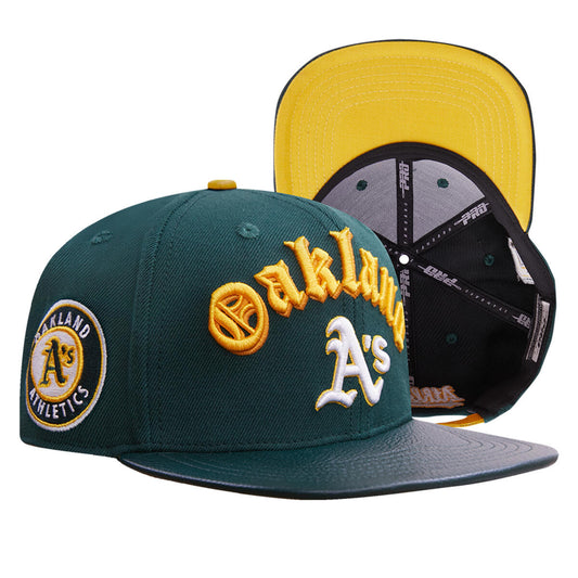 Pro Standard- OAKLAND ATHELETICS LEATHER STRAPBACK Hat