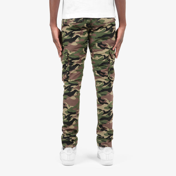 Copper Rivet - Woodland Camo Cargos Jean