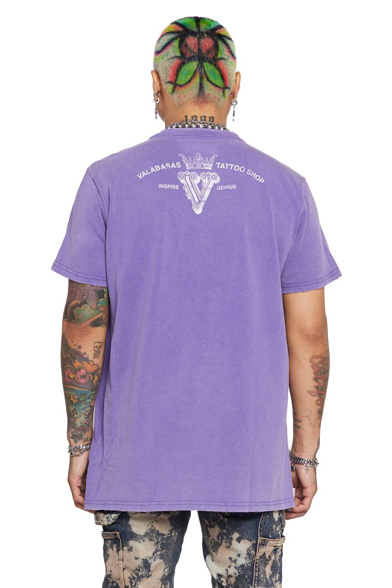 VALABASAS - "UP ABOVE" VINTAGE PURPLE TEE