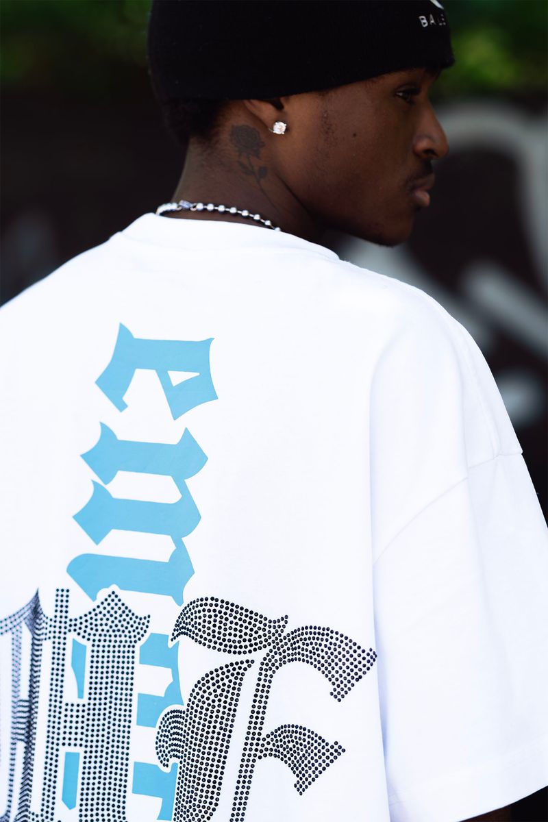 Mixed Emotion - White Angel Rhinestone Tee