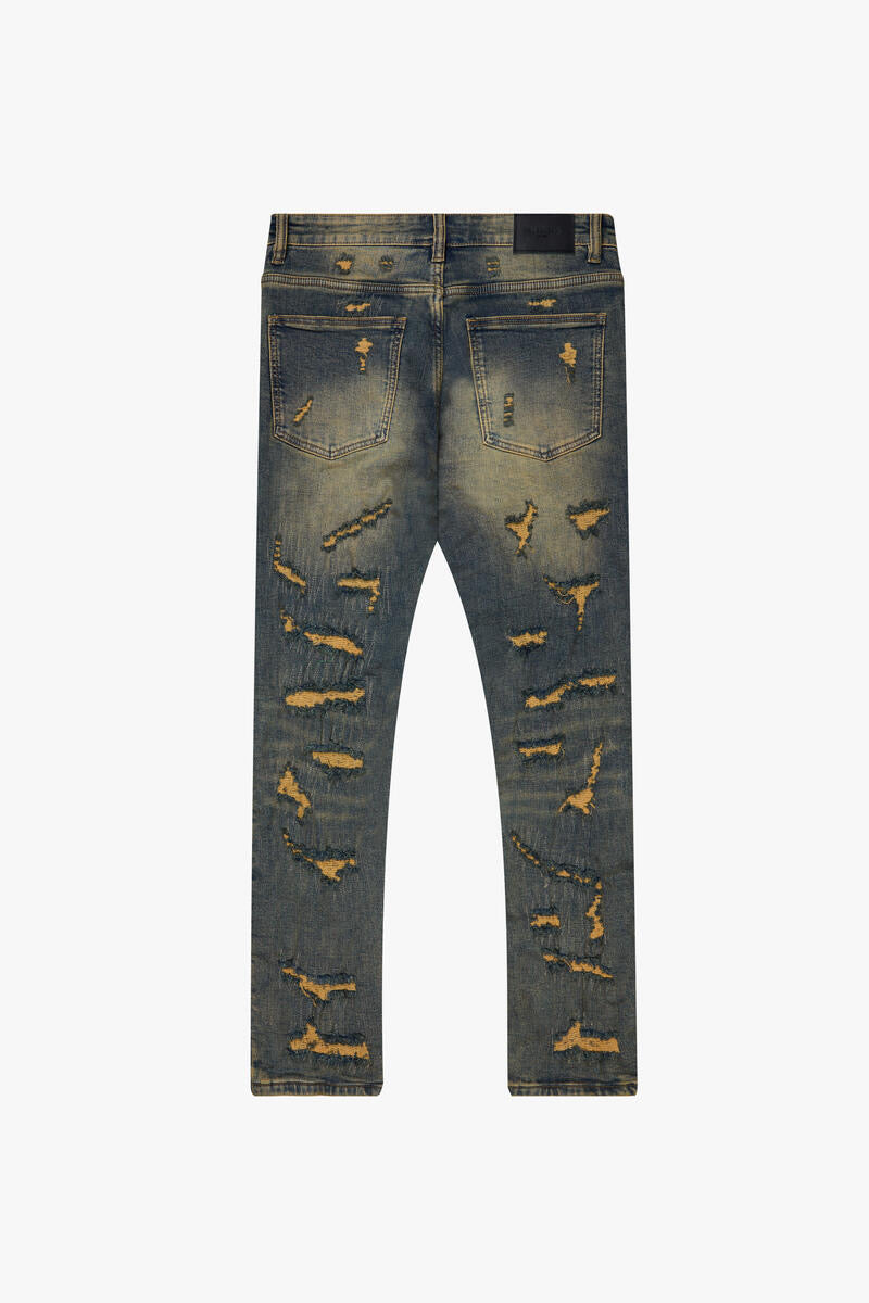 VALABASAS - "BREACH" DARK VINTAGE WASH SKINNY JEAN