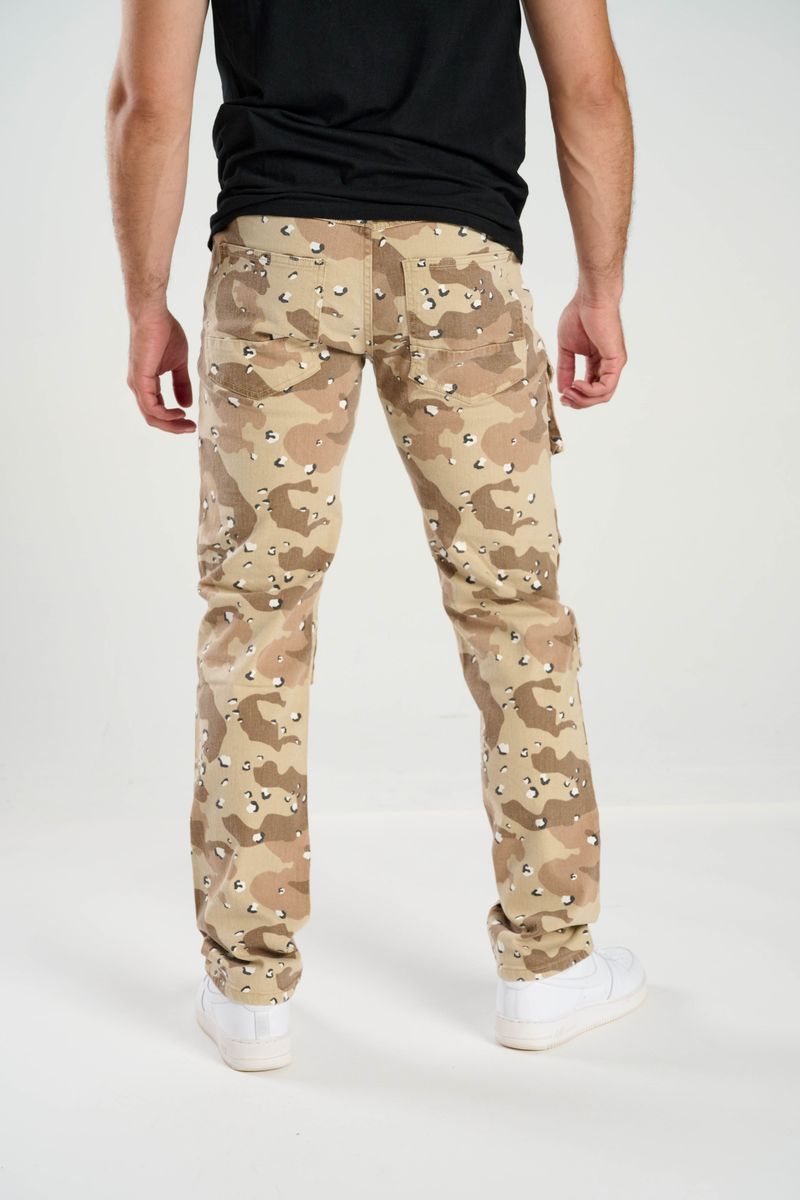Taker - "SLIM STRAIGHT" CAMO PANTS WITH MULTI POCKETS