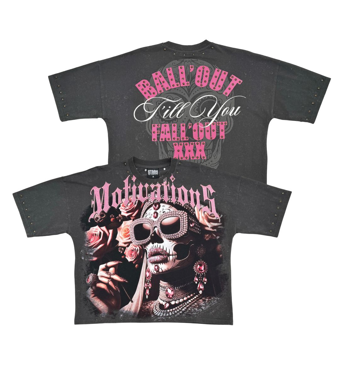 STRAY - Motivations wide & crop fit tee
