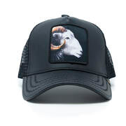 Gold Star - Goat Black leather Hat