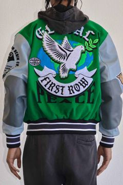 First Row - “Pray For Global Peace” Varsity Jacket