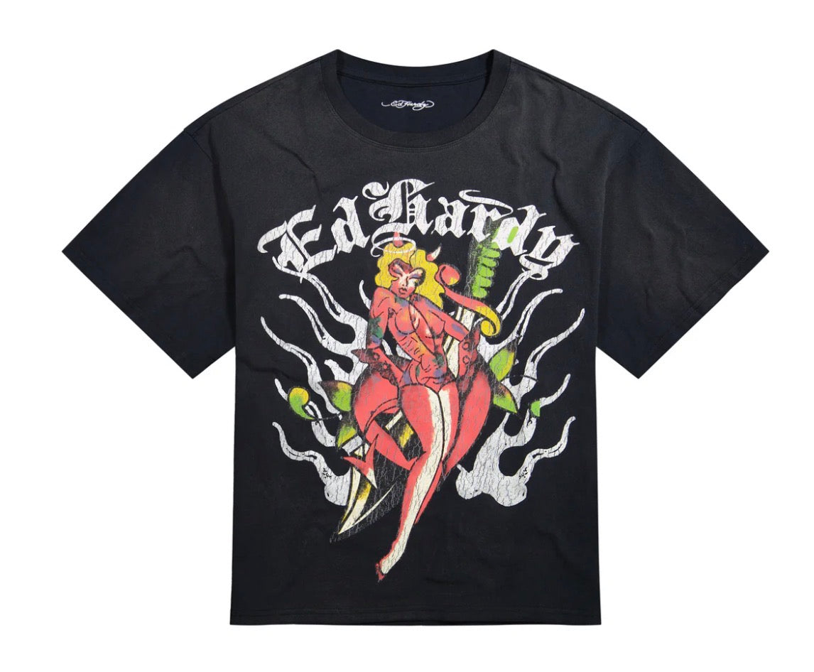 EDHARDY - DAGGER PINUP BOXY TEE