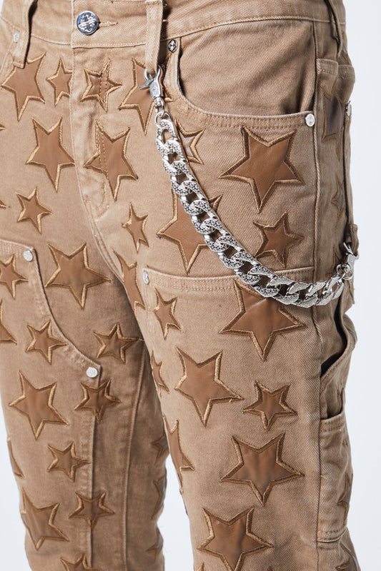 Guapi - Oak Brown Stars Denim Jean