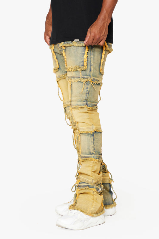 Valabasas - "THREADS” DIRTY VINTAGE WASH STACKED FLARE JEAN