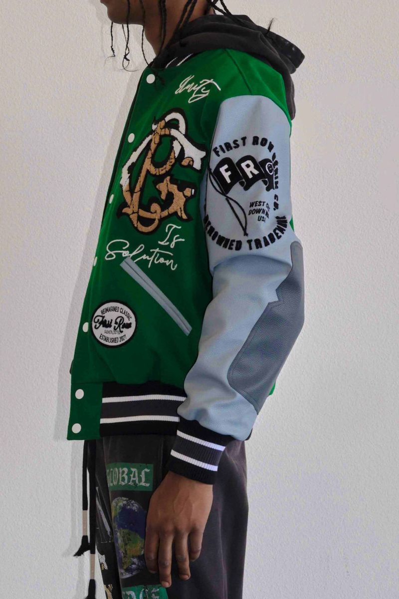 First Row - “Pray For Global Peace” Varsity Jacket